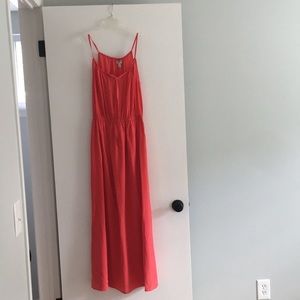 JCrew Coral Maxi Dress.
